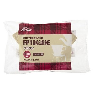 칼리타 커피 필터 브라운 7-12인용 FP104, 1개