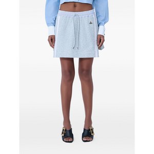 비비안웨스트우드 사이드 스트라이프 미니 스커트, 그레이계열+화이트계열, Standard XS(KR 55)