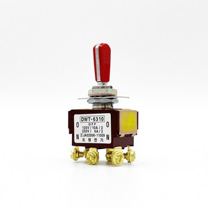 도원 토글스위치 6P 3단 DWT-6310CF 적색 Toggle Switch, 1개