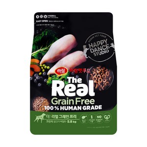 하림펫푸드 어덜트 강아지 더리얼 그레인프리 크런치 건식사료, 닭, 5.8kg, 1개