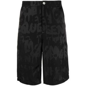 알렉산더맥퀸 그래피티 로고 자카드 쇼츠