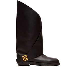 발망 트위스트 플랫 롱 부츠, Europe 39(KR 260), 블랙계열