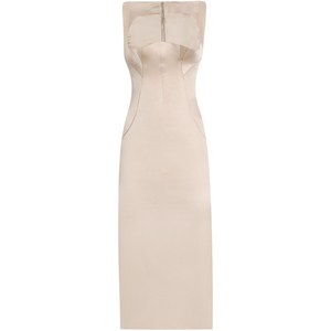 돌체앤가바나 새틴 미디 드레스, 핑크계열, Italy 42(KR 55)