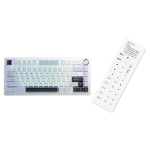 AULA F75 맞춤형 기계식 키보드 + FDUCE UV 전사 한글 키보드 스티커