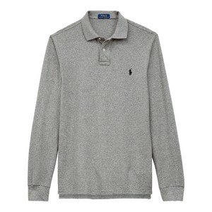 폴로랄프로렌 로고 자수 긴소매 폴로 셔츠, 그레이계열, Standard XS(KR 90)