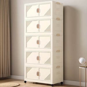 심플리앙 불투명 대용량 접이식 폴딩 리빙박스, 베이지, 5개