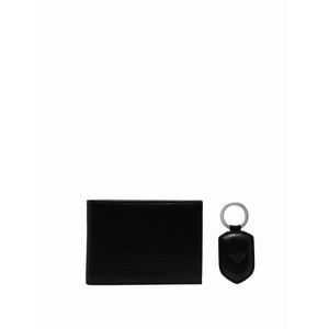 엠포리오아르마니 가죽 폴드오버 지갑 앤 키링