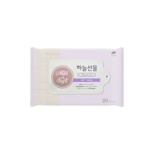 하늘선물 미니 물티슈 휴대형, 20매, 20개