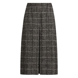 돌체앤가바나 체크 플리츠 미디 스커트