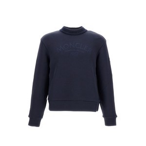 몽클레르 골지 커프스 자수 스웨트셔츠, 블루계열, Standard M(KR 66)