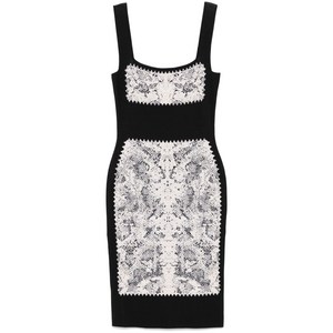 알렉산더맥퀸 스네이크 프린트 니트 드레스