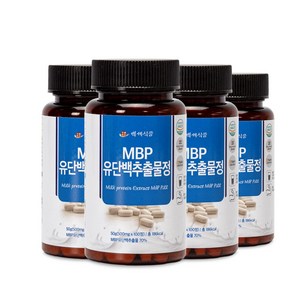 백세식품 MBP 유단백추출물정 500mg x 100정 HACCP 인증, 4개