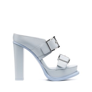 알렉산더맥퀸 가죽 플랫폼 뮬 120mm