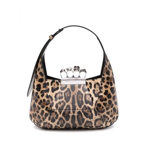 알렉산더맥퀸 주얼 레오파드 프린트 숄더 백