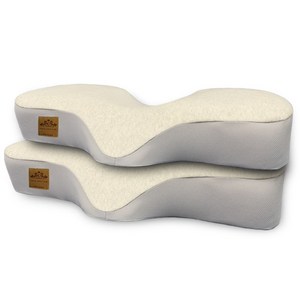 프리미엄 메모리폼 경추베개1+1 씨클라우드 국산 일자목 경추 목베개, 혼합색상, 2개