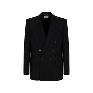 생로랑 카상드르 더블 브레스티드 울 개버딘 블레이저, 블랙계열, France 38(KR 66)