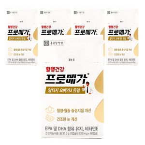 종근당건강 프로메가 알티지 오메가3 듀얼, 60정, 5개