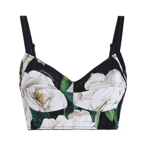 돌체앤가바나 프린트 뷔스티에 탑, 블랙계열+베이지계열, Italy 40(KR 44)