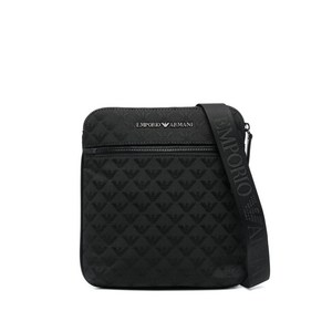엠포리오아르마니 로고 자카드 메신저 백