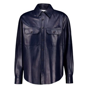 알렉산더맥퀸 더블 포켓 레더 셔츠