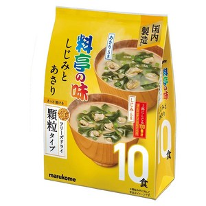 마루코메 대용량 동결건조된 과립 미소국 바지락 5개입 + 조개 5개입, 70g, 1개