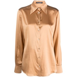 돌체앤가바나 새틴 실크 셔츠, 베이지계열, Italy 40(KR 44)