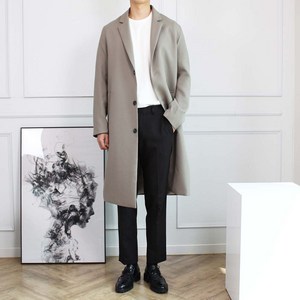 세컨에디션 남자 쓰리버튼 봄가을 싱글 코트