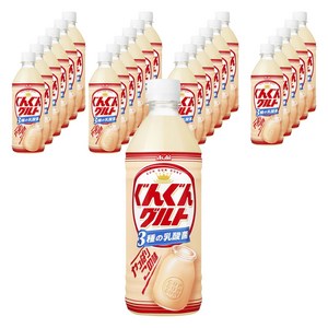 Asahi 군군 구르트 3종 유산균 페트, 500ml, 24개