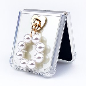 클리어 큐티링 Z플립3/Z플립4/Z플립5 젤하드 투명 케이스