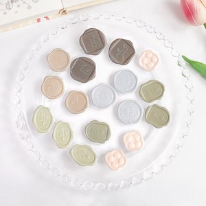 고맙토다 실링 왁스 스티커 18개입 청첩장 다꾸 스티커 파스텔 ver., 1개, P02-파스텔 그린