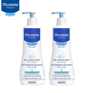 무스텔라 젠틀 베이비 헤어 바디 클렌징 젤 500ml 2팩 Mustela Gentle Cleansing Gel Baby Hai and Body, 2개