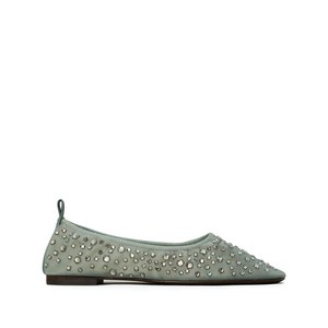 토리 버치 크리스털 장식 발레리나 플랫, US 6.5(KR 235), 블루계열