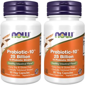 나우푸드 프로바이오틱-10 250억 베지 캡슐, 30정, 2개