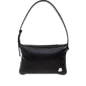 몽클레르 베타 로고 장식 레더 스몰 숄더 백