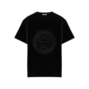 베르사체 크리스털 메두사 티셔츠, 블랙계열, Italy 42(KR 66)