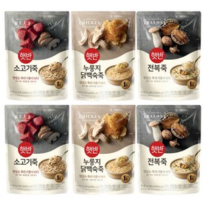 비비고 파우치 죽 420g (누룽지닭백숙죽2+전복죽2+소고기죽2)