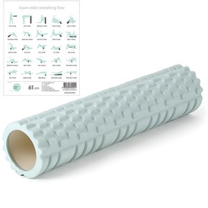 아리프 3D 지압 폼롤러 + 운동 가이드 포스터, 애플민트, MIDDLE(14 ..., 1개