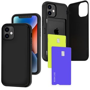 아이폰11 매트스킨 심플단색 간편 자석 카드2장수납 도어범퍼케이스