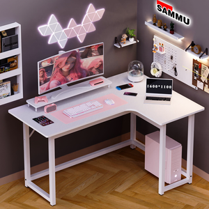 SAMMU L자형 코너 컴퓨터 책상 게이밍 책상 학습 책상 탄소 섬유 상판 1200 1400 좌측 코너 우측 코너 검정색