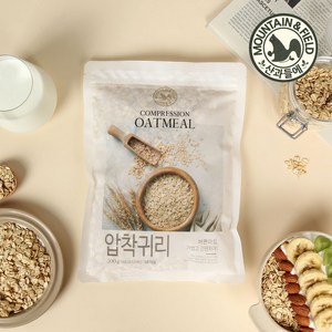 산과들에 오트밀 압착귀리 1kg, 500g, 2개