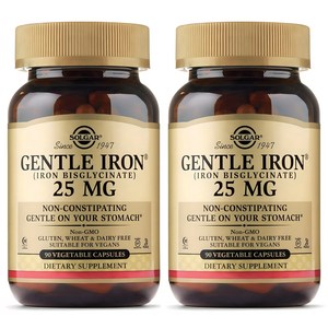 솔가 젠틀 철분 25mg 베지터블 캡슐, 90정, 2개
