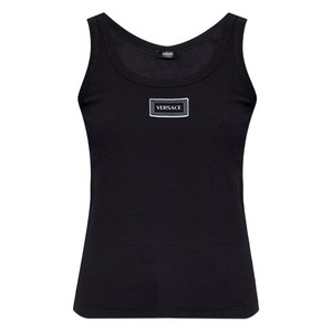 베르사체 로고 패치 탱크 탑, 블랙계열, Italy 42(KR 66)