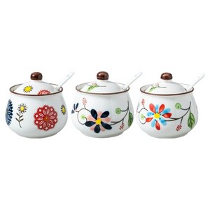 clever 뚜껑있는 양념통 3개입, 양념통 + 스푼, 1개