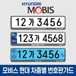 현대모비스 차종별 번호판가드 아반떼 N라인 가드용품, 1세트, 블랙