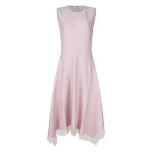 알렉산더맥퀸 레이스 트리밍 민소매 미디 드레스, 핑크계열, Standard L(KR 77)