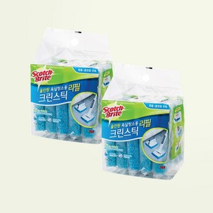 3M 스카치브라이트 올인원 욕실청소용 크린스틱 리필 5입, 2개, 단일