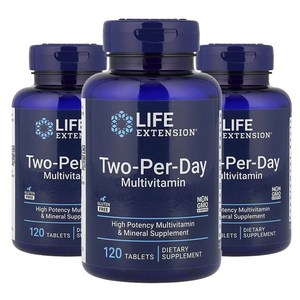 라이프익스텐션 투-퍼-데이 멀티비타민 타블렛, 120정, 3개