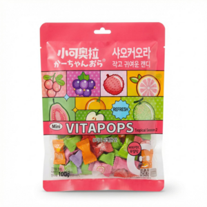 정품 샤오커오라 시즌2 트로피칼 무설탕 간식 비타민C 캔디 사탕, 100g, 1개
