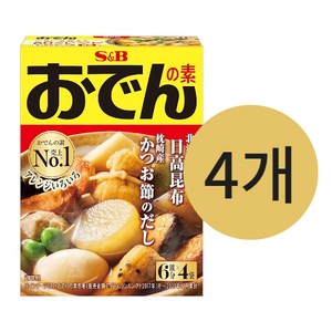 S&B 오뎅분말 일본식 오뎅 스프, 4개, 80g