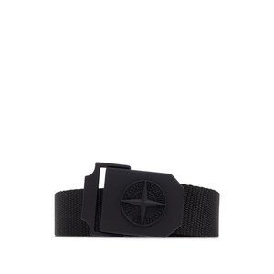스톤 아일랜드 로고 버클 테이프 벨트, cm 95, 블랙계열